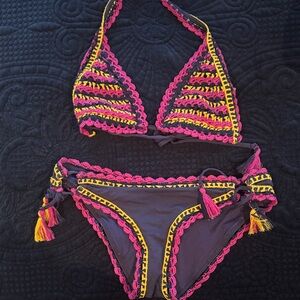 Colorful Crochet Bikini Set